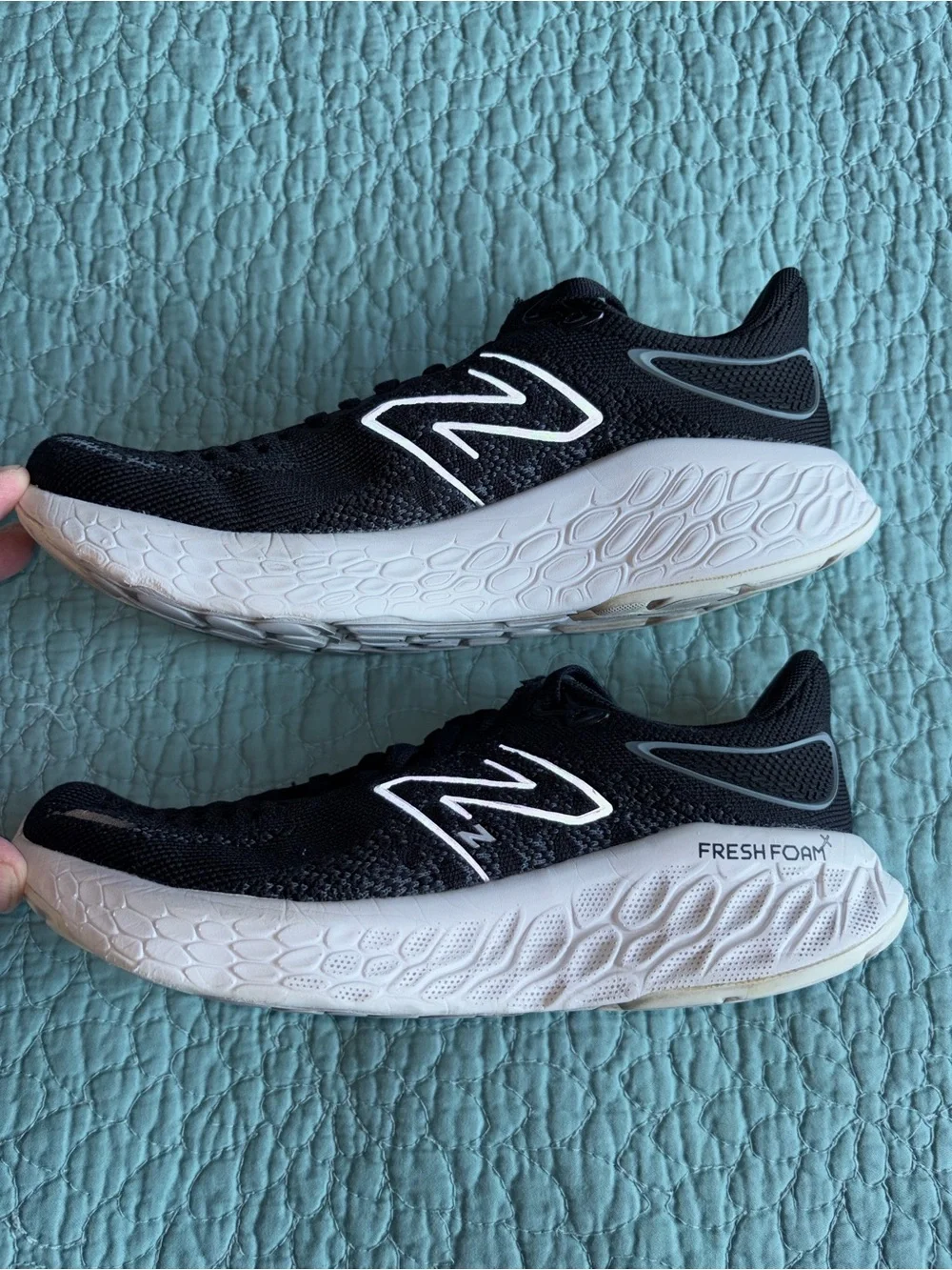 New Balance Fresh Foam X 1080v12 Black White Running Shoes Women's Size 8